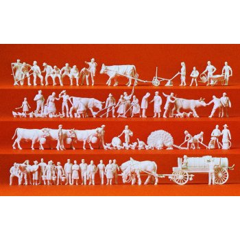 Auf dem Land, 52 UNBEMALTE Figuren