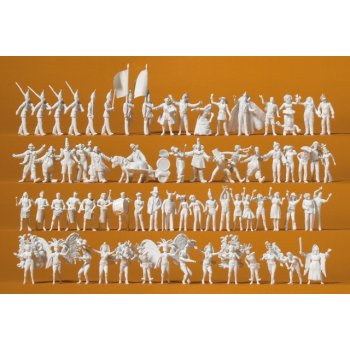 Fasching, Fastnacht, Karneval, 68 unbemalte Figuren, (Bausatz)