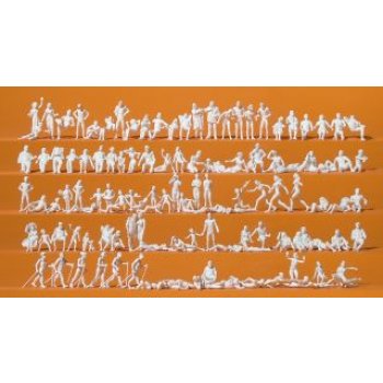 Freizeit am See, 120 unbemalte Miniaturfiguren, (Bausatz)