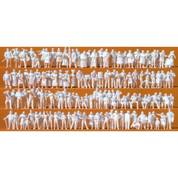 Mittelaltermarkt, 125 unbemalte Miniaturfiguren, Bausatz