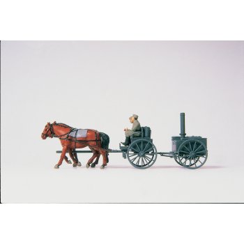 Pferdegespann Feldküche Deutsches Reich 1939-45, UNBEMALTE Figuren