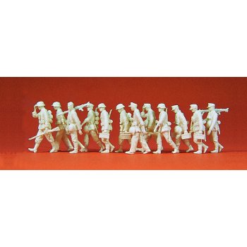 Vorgehende Grenadiere mit MG Dt.Reich, UNBEMALTE Figuren
