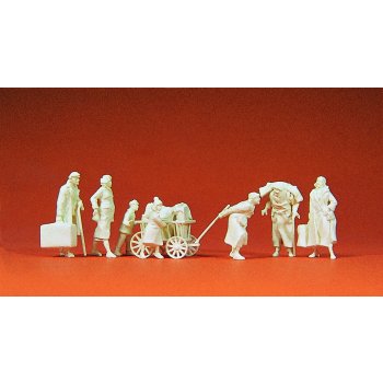 Flüchtlinge, 7 UNBEMALTE Figuren