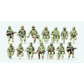 US-Army modern, Fahrer, Aufsitzer. 14 UNBEMALTE Figuren, Bausatz