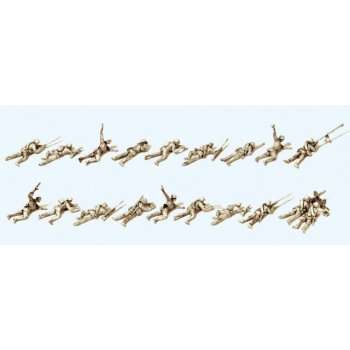 Infanterie liegend, im Gefecht, UdSSR 1943-45, 19 unbemalte Figuren, Bausazt