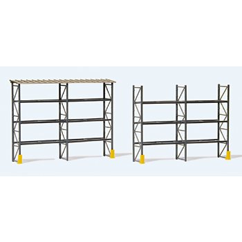 Palettenregal für 48 Europaletten, mit Überdachung, Bausatz