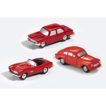 Piccolo Set 2001, 3 PKW-Modelle, rot
