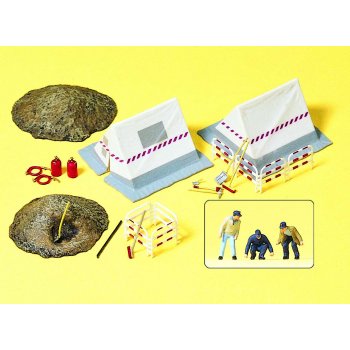 Bauzelte bedruckt, Absperrung und Zubehör