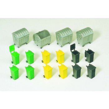 Müllcontainer, Mülltonnen Bausatz