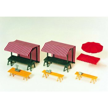 Marktstände und Marktschirme, Bausatz