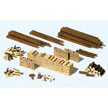 Stämme, Holzscheite, Holzstapel, Bausatz