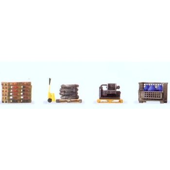 Gitterboxpalette, Paletten mit Ladegut, Fertigmodell