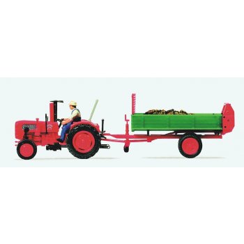 Fahr Ackerschlepper mit Einachs-Dungstreuer, Fertigmodell