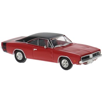 Dodge Charger, rot mit schwarzem Dach, Baujahr 1969