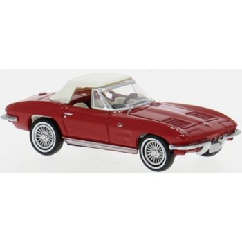 Chevrolet Corvette C2 Cabrio, rot mit weißem Verdeck, geschlossen, Baujahr 1962