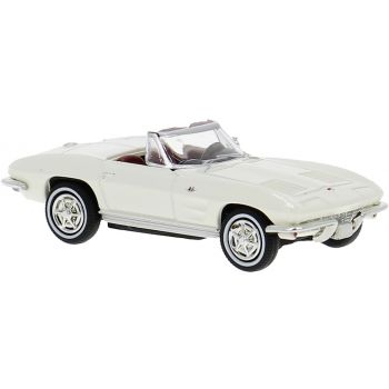 Chevrolet Corvette C2, Sting Ray Convertible mit geöffnetem Verdeck, weiß, Baujahr 1962