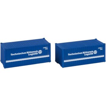 Set mit 2 20ft-Containern, THW - Technisches Hilfswerk Logistik, Bausatz