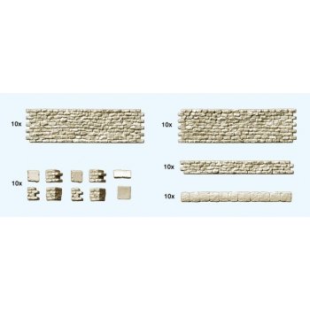 Bruchsteinmauer, div.Teile