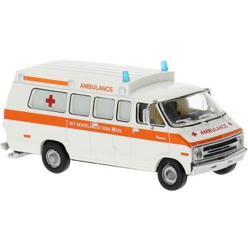 Dodge B 200 Ambulance, Nederlandse Rode Kruis - Rotes Kreuz Niederlande, Krankenwagen, Baujahr 1975