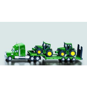 US-Tiefladesattelzug mit John Deere Traktoren
