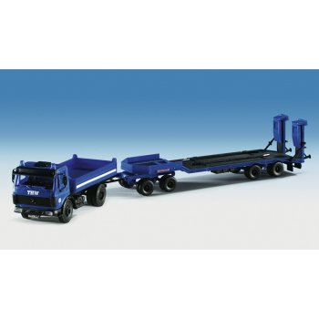 Mercedes-Benz SK Kipper LKW mit Tiefladeanhänger, THW
