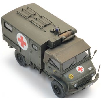 Mercedes-Benz, Unimog 404s, Krankenwagen Rotes Kreuz, oliv, Bundeswehr, Kit / Bausatz