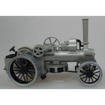 Lokomobil, Modell der Fa. Heucke in Gattersleben um 1911, mit versiegelter metallischer Oberfläche,