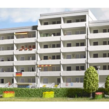 Plattenbau WBS 70 Aufstockung, Bausatz zur Erhöhung des Gebäudes, Größe: 158 x 140 x 34 mm