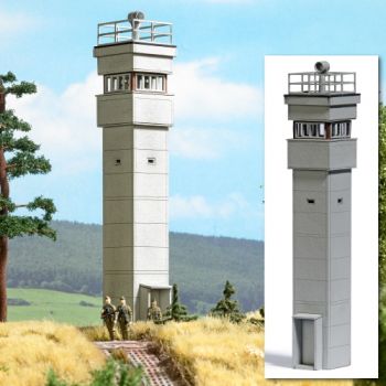 Beobachtungsturm BT9 2x2 , Bausatz DDR-Grenzwachturm, Größe 3 x 3 cm, Höhe 16,3 cm