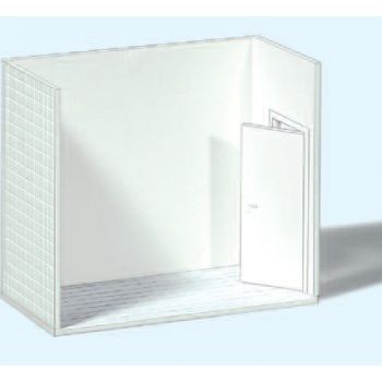 Zimmer. 3 Satz Wände, Türe und Boden. Weiß. Bausatz