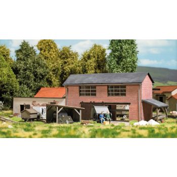 Steinsägegebäude mit Gattersäge, Bausatz, Größe: 265 x 44 mm, Höhe 71 mm