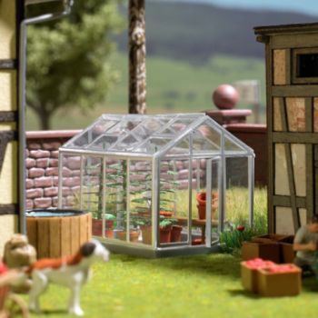 Cannabis-Anbau, Bausatz mit Gewächshaus, Hanf-Pflanzen, Gartenwerkzeug, Gießkannen, Tische und Bänke, Größe 38 x 22 mm, Höhe 23 mm