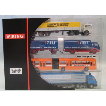 Set: MAN Sattelzug Complan, Mercedes 17111 Transit Transport Flensburg, Mercedes SK Computer Partner GmbH, 1 Mercedes Gelenkbus eberspächer 4 Bahnhof