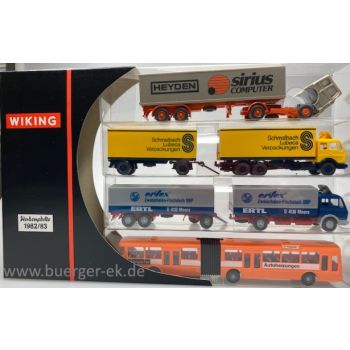 Set: MAN F8 HEYDEN sirius Computer, Mercedes Ertl ertex Moers, Mercedes SK Schmalbach Lubeca Verpackungen, 1 Mercedes Gelenkbus eberspächer 2Flughafen