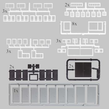 Fenster und Türen, Bastelset mit Fenster und Türen in unterschiedlichen Formen