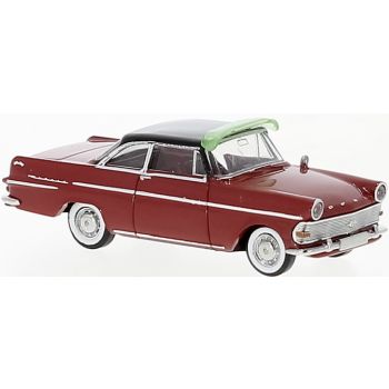 Opel P2 Coupe, rot mit schwarzem Dach und Sonnenblende, Baujahr 1960