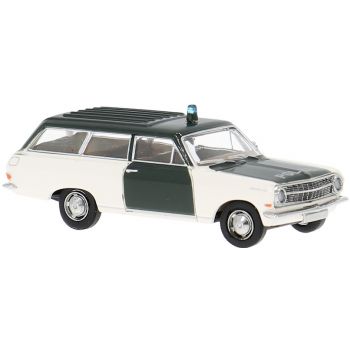Opel Rekord A Caravan der Polizei, dunkelgrün/weiß, Baujahr 1963