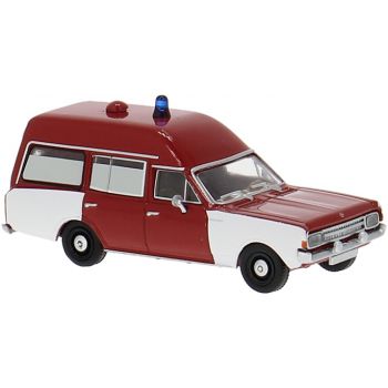 Opel Rekord C, KTW der Feuerwehr, rot/weiß, Baujahr 1968