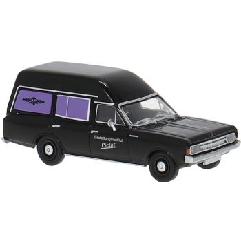 Opel Rekord C, Bestatter der Pietät, Leichenwagen schwarz, Baujahr 1968