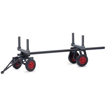 Langholzanhänger 2achsig, schwarz