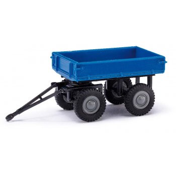 Anhänger für E-Karre, blau mit grauen Felgen