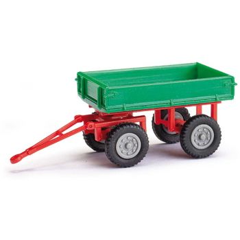 Anhänger E-Karre, grün mit rotem Fahrgestell