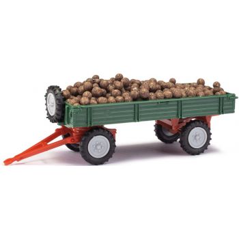 Anhänger T4 beladen mit Kartoffeln, grün, Baujahr 1956