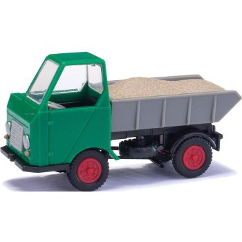 Multicar M22 Muldenkipper mit Kiesladung, Baujahr 1964