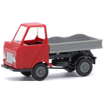 Multicar M22 mit Kohleladung, rot mit grauer Pritsche