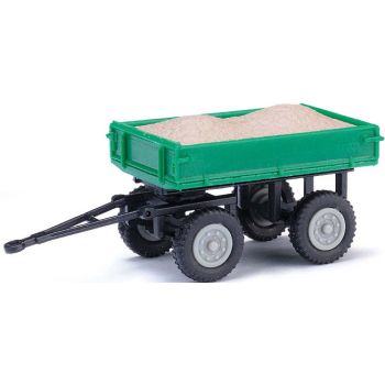 Anhänger E-Karre / Multicar mit Kiesladung, grün