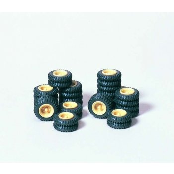 Räder-Set mit beigefarbenen Felgen, z.B. für Zirkus Krone