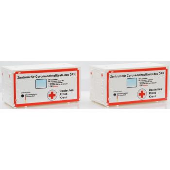 Ladegut FM 2 Kabine, DRK Corona Testzentrum - Deutsches Rotes Kreuz, (2 Stück im Set)