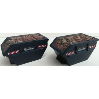 Set aus 2 Absetzmulden 10 cbm, HOCHTIEF mit Erdaushub