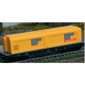 Set aus 2 Bauzug-Wohncontainern, Bahnbau Gruppe, 2 mobile Wohneinheiten Sanitär- und Schlafmodul, Set B, Länge ca. 2 x 7 cm